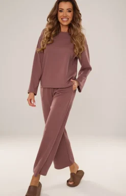 Komplet damski homewear w kolorze mokka BUTTER 886