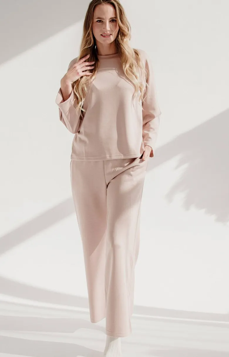 Komplet damski homewear w kolorze piasku BUTTER 886