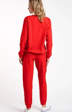 Italian Fashion Moda|Bielizna Homewear - Kopet dreowy z długi rękawe i długii podniai Panaa