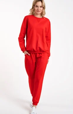 Italian Fashion Moda|Bielizna Homewear - Kopet dreowy z długi rękawe i długii podniai Panaa