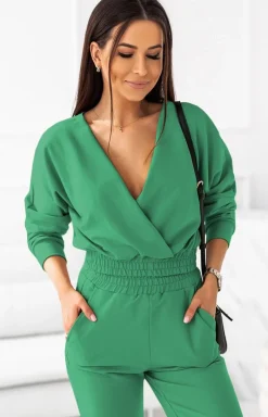 Ivon Moda - Komplet dresowy damski zielony Perfect D16