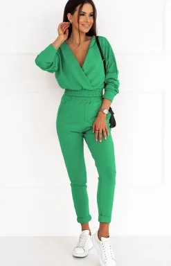 Ivon Moda - Komplet dresowy damski zielony Perfect D16
