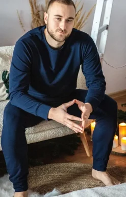 Męskie DKaren Piżamy Męskie - Kopet ęski dresowy Justin
