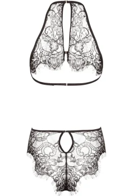 Koronkowe body damskie czarne Jordana