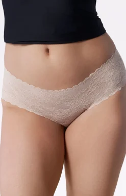 Damskie Julimex Figi, Stringi, Panty|Figi Damskie - Koronkowe figi damkie beżowe Beie