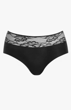 Damskie Pierre Cardin Figi Damskie|Figi Koronkowe - Koronkowe figi damkie czarne 365