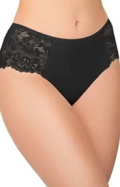 Koronkowe figi damskie czarne N069