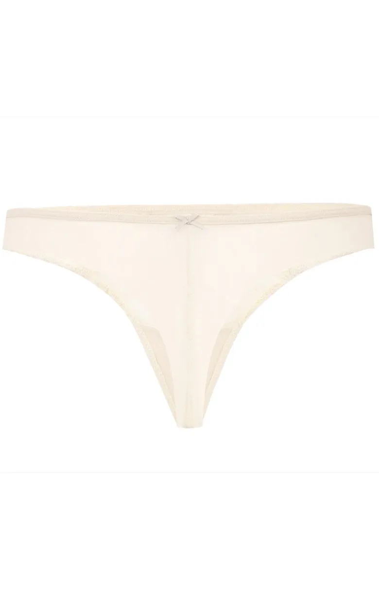 Koronkowe stringi damskie ecru Romance LV-ST20