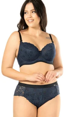 Mefemi Biustonosz Koronkowy|Biustonosze Semi-Soft - Koronkowy biustonosz półusztywniany semi-soft Debora