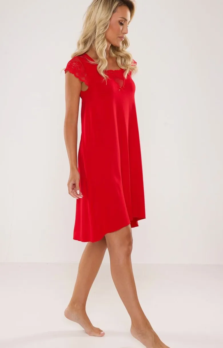Koszula damska plus size Fanny 340 w kolorze czerwonym