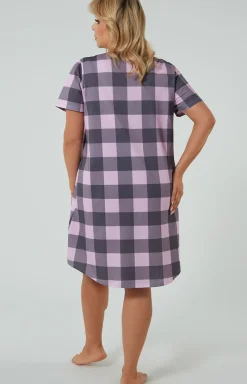 Damskie Italian Fashion Koszule Nocne Damskie|Koszula Nocna Rozpinana - Koszula nocna daska na krótki rękaw Kayo