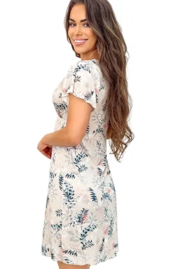Damskie Donna Koszule Nocne|Koszule Nocne Damskie - Kozua nocna daka w kwiaty z wikozy Goya