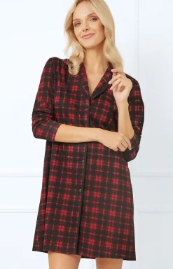 Damskie Italian Fashion Koszule Nocne Damskie|Koszula Nocna Rozpinana - Kozua nocna daka z długi rękawe Nicoa
