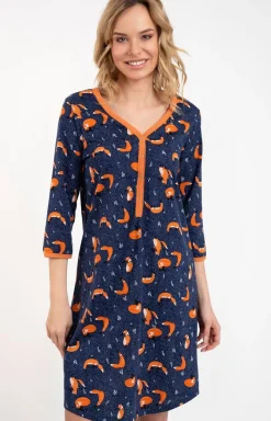 Damskie Italian Fashion Koszule Nocne Damskie|Koszule Nocne - Kozula nocna daka z rękawe 3/4 Wailla