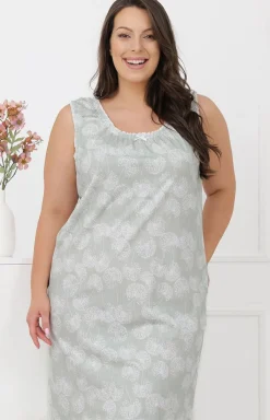 Damskie Italian Fashion Koszule Nocne Damskie|Koszula Nocna Na Ramiączkach - Koszua nocna na szerokich raiączkach iętowa Pera