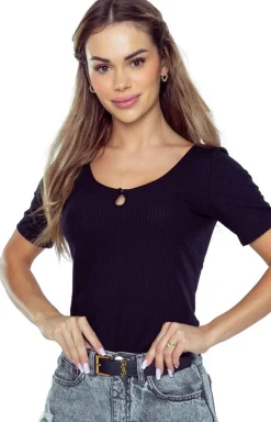 Eldar Moda - Kozulka damka na krótki rękaw czarna Tia