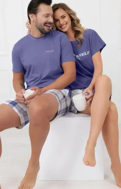 Damskie Italian Fashion Piżamy Damskie Krótkie|Piżamy Damskie - Krótka piżama damska jeans Rima