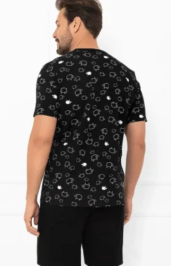 Męskie Italian Fashion Piżamy Męskie - Krótka piżama męska w owce Wito