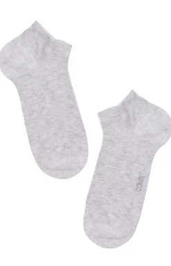 Krótkie bawełniane skarpetki damskie sportowe jasnoszare 3DSOCKS