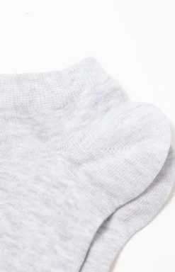 Krótkie bawełniane skarpetki damskie sportowe jasnoszare 3DSOCKS