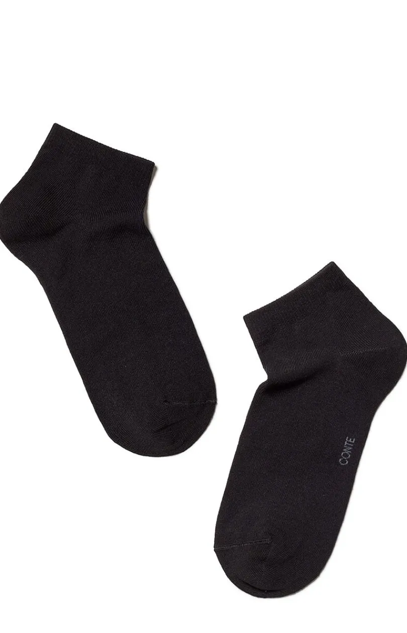 Damskie Conte Skarpety Stopki|Skarpetki - Krótkie skarpetki damskie sportowe czarne 3DSOCKS