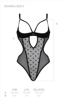 Kuszące tiulowe body Marina
