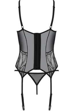 Leafa czarny gorset i stringi ECO