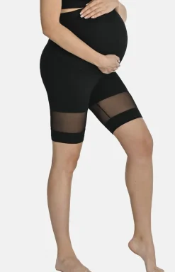 Legginsy ciążowe bawełniane kolarki czarne Rebeca 2233