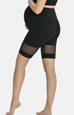 Legginsy ciążowe bawełniane kolarki czarne Rebeca 2233