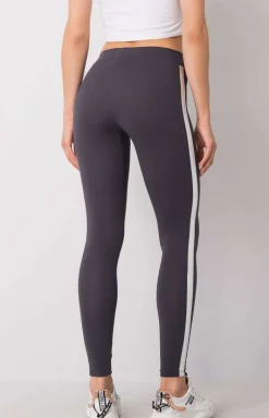 Legginsy damskie ciemnoszare z lampasem RV-LG-R4766.06