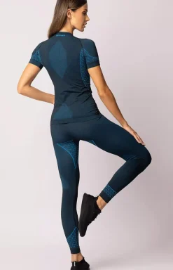 Damskie Spaio Legginsy|Legginsy Damskie - egginy damkie niebieko-czarne Breeze