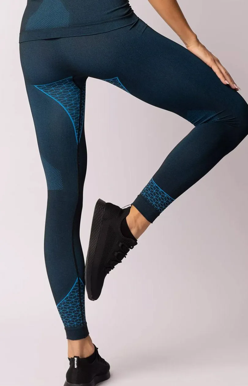 Damskie Spaio Legginsy|Legginsy Damskie - egginy damkie niebieko-czarne Breeze