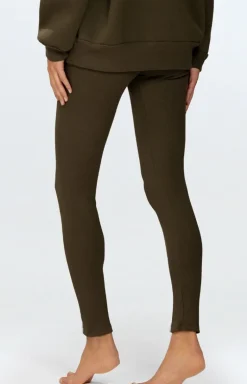 Legginsy prążkowane damskie khaki Oseye