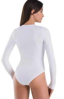 Longsleeve body damskie z długim rękawem białe Longy 2404