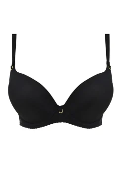 Lorita 19010 czarny gładki biustonosz super push-up