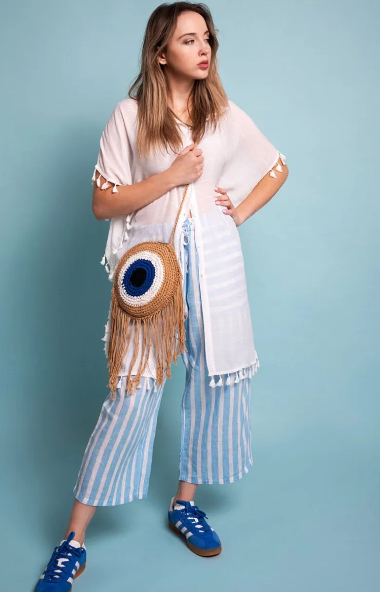 Mała pleciona torebka damska w stylu boho Izzy tr24183-1