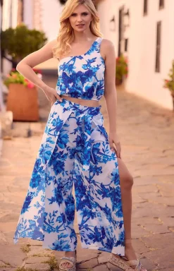 Marilyn asymetryczny top plażowy Santorini