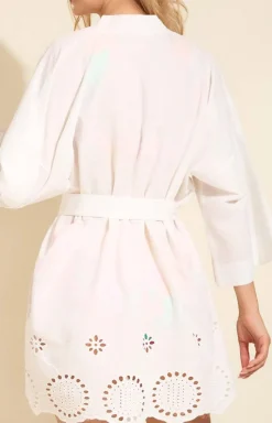 Marilyn Parea I Sukienki Plażowe - bawełniane kimono plażowe wiązane w pasie Boho