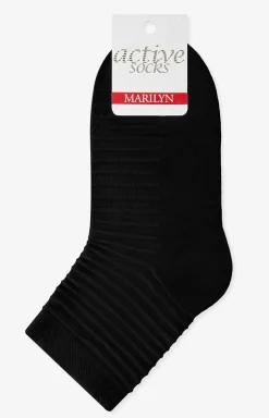 Marilyn bawełniane skarpetki damskie czarne Forte 71