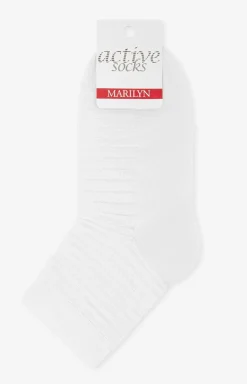 Marilyn bawełniane skarpetki damskie białe Forte 71