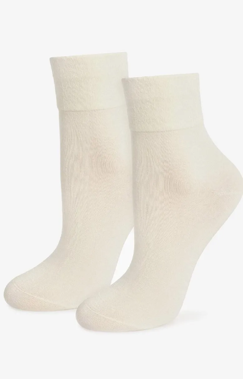 Marilyn białe skarpetki z jedwabiem Silk Socks