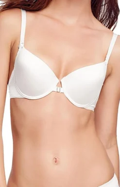 Marilyn biały biustonosz gładki push-up zapinany z przodu Enigma 01