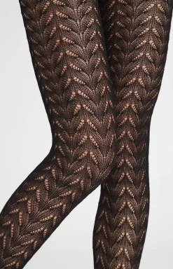 Marilyn czarne rajstopy o żakardowym splocie Jacquard D09 120 DEN