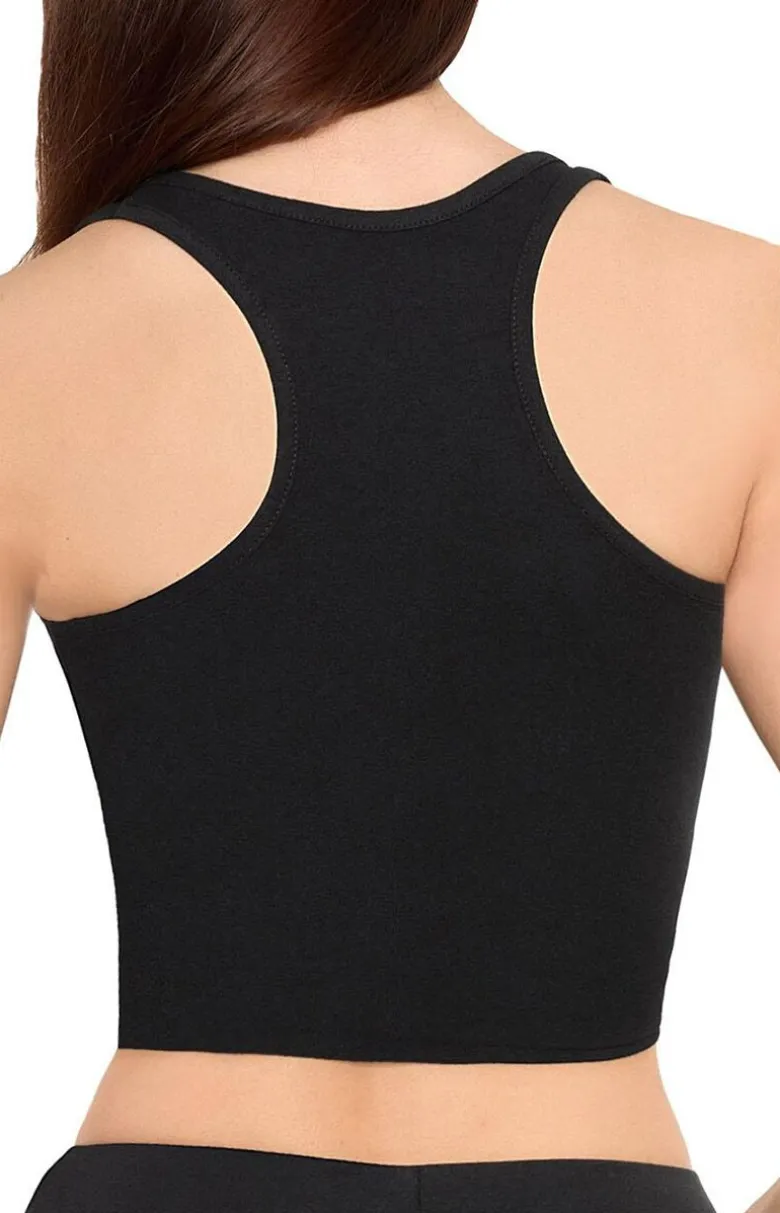 Marilyn damski crop tank-top czarny