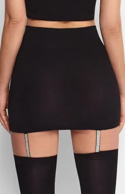 Marilyn elastyczna spódniczka z pończochami i paskami Cherry H23 Hot
