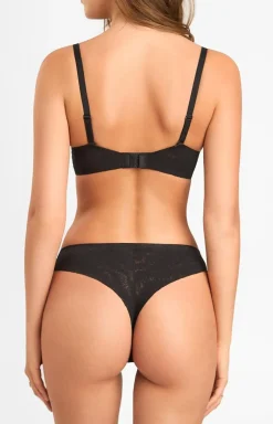 Marilyn figi damskie brazyliany z wykończeniem clean-cut czarne Sandy