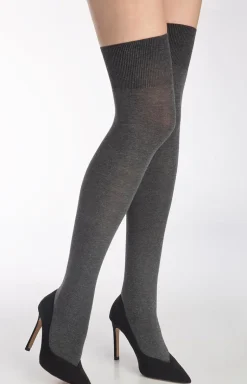 Marilyn klasyczne ciemnoszare zakolanówki Zazu Cotton 899 New