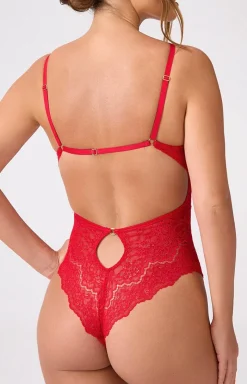 Marilyn Body|Body - koronkowe body czerwone Justin