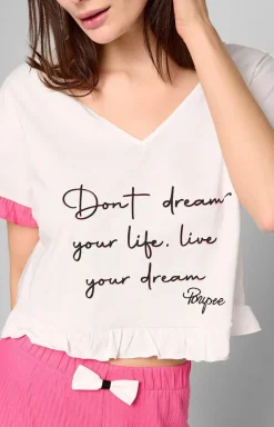 Marilyn koszulka piżamowa damska z krótkim rękawkiem Dreams