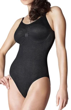 Marilyn modelujące body damskie czarne Slim Emotion